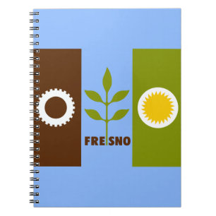 Vlag van de stad Fresno, Californië-Notitieboek Notitieboek