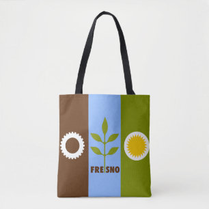 Vlag van de stad Fresno, Californische Canvas tas