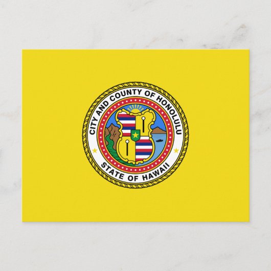 Vlag van de stad Honolulu, Briefkaart Hawaï (Voorkant)