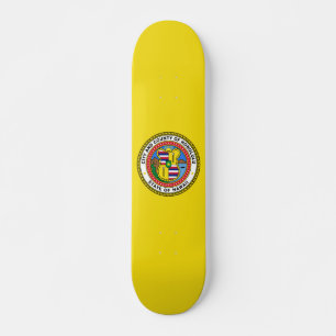 Vlag van de stad Honolulu, Hawaii Skateboard