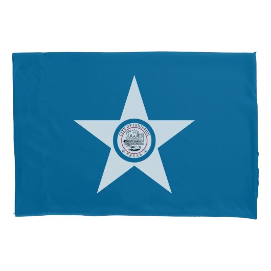 Vlag van de stad Houston, Texas Pillow Hoesje Kussensloop (Voorkant)