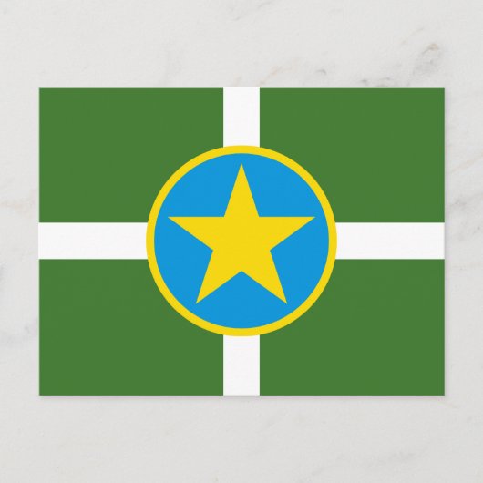 Vlag van de stad Jackson, Briefkaart Mississippi (Voorkant)