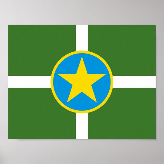 Vlag van de stad Jackson, Poster Mississippi (Voorkant)