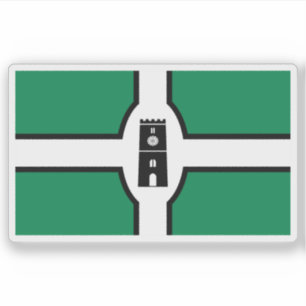 Vlag van de stad Newton Abbot, Engeland Sticker