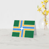 Vlag van de stad Portland Kaart (Gele Bloem)