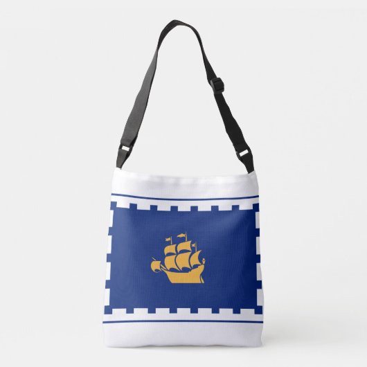 Vlag van de stad Quebec Crossbody Tas (Achterkant)