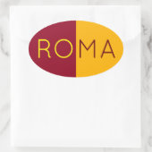 Vlag van de stad Rome, Italië Ovale Sticker (Tas)