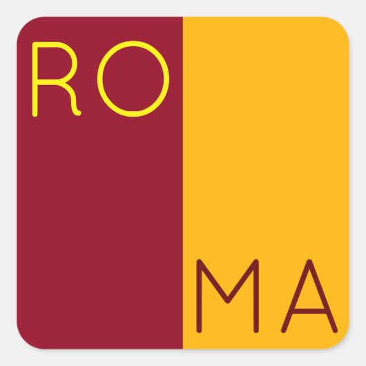 Vlag van de stad Rome, Italië Vierkante Sticker (Voorkant)