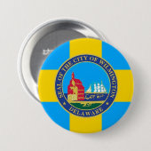 Vlag van de stad Wilmington, Delaware Ronde Button 7,6 Cm (Voorkant /achterkant)