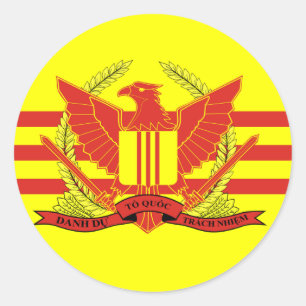 Vlag van de strijdkrachten van de Republiek Zuid-V Ronde Sticker