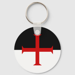 Vlag van de Tempeliers Sleutelhanger