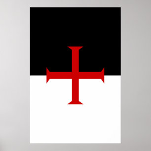 Vlag van de Templar van de Knachten Poster