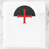 Vlag van de Templar van de Knachten Ronde Sticker (Tas)