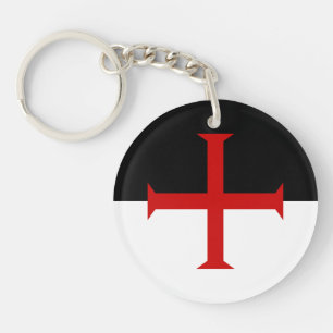 Vlag van de Templar van de Knachten Sleutelhanger