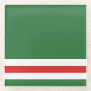 Vlag van de Tsjetsjeense Republiek Itsjkerië Glazen Onderzetter