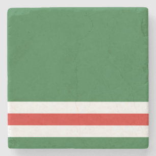 Vlag van de Tsjetsjeense Republiek Itsjkerië Stenen Onderzetter