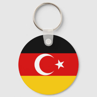 Vlag van de Turkse gemeenschap in Duitsland Sleutelhanger