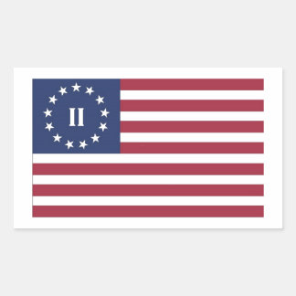 Vlag van de Tweede Amerikaanse Revolutie Rechthoekige Sticker