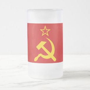 Vlag van de USSR - Vlag van de Sovjet-Unie Matglas Bierpul