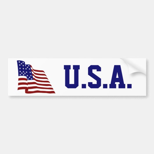 Vlag van de V.S.A. Bumpersticker (Voorkant)