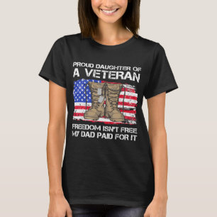 Vlag van de V.S.: dochter van een veteraan Amerika T-shirt