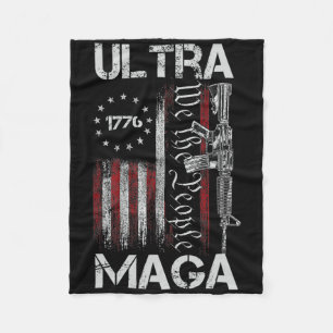 Vlag van de V.S. Ultra Mega Pistool USA 4 Juli TR Fleece Deken