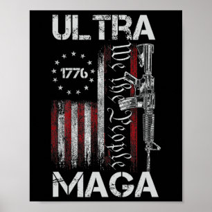 Vlag van de V.S. Ultra Mega Pistool USA 4 Juli TR Poster