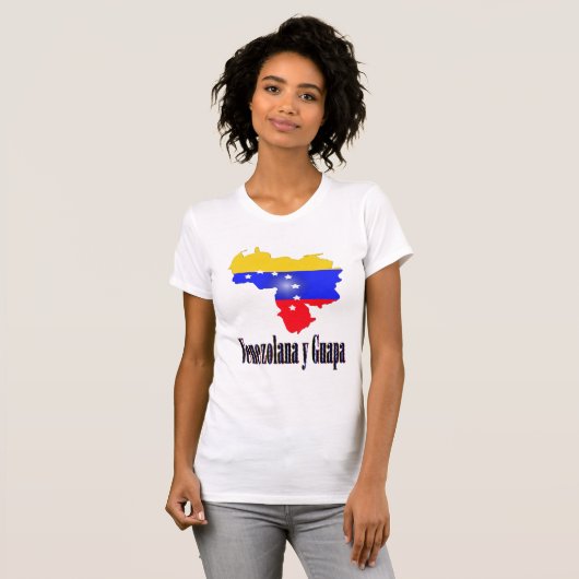 Vlag van de Venezolaanse driekleurentypografie T-shirt (Voorkant volledig)