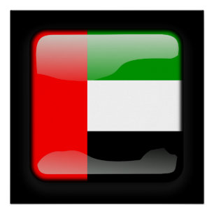 Vlag van de Verenigde Arabische Emiraten Perfect Poster