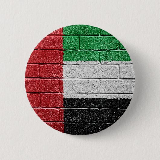 Vlag van de Verenigde Arabische Emiraten Ronde Button 5,7 Cm (Voorkant)