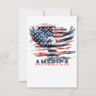 Vlag van de Verenigde Staten. Amerika Bedankkaart