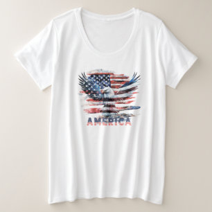 Vlag van de Verenigde Staten. Amerika Grote Maat T-shirt