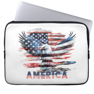 Vlag van de Verenigde Staten. Amerika Laptop Sleeve