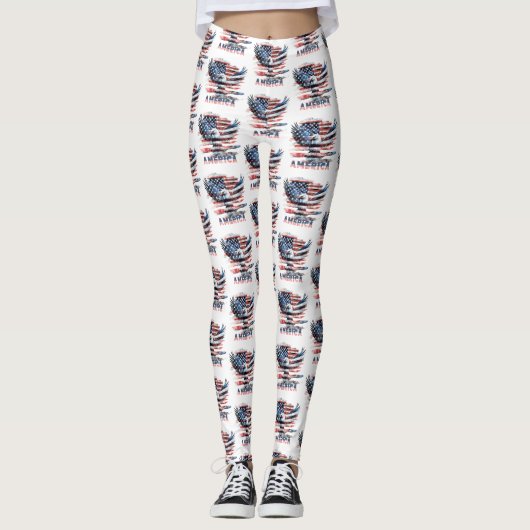 Vlag van de Verenigde Staten. Amerika Leggings (Voorkant)