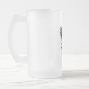 Vlag van de Verenigde Staten. Amerika Matglas Bierpul