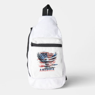 Vlag van de Verenigde Staten. Amerika Sling Bag