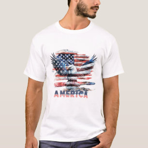 Vlag van de Verenigde Staten. Amerika T-shirt