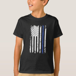 Vlag van de Verenigde Staten - Dunne blauwe lijn T-shirt