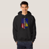 Vlag van de Verenigde Staten en Bosnië en Herzegov Hoodie (Voorkant volledig)