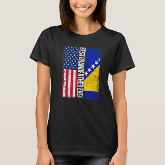 Vlag van de Verenigde Staten en Bosnië en Herzegov T-shirt