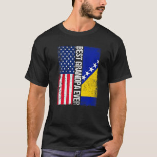 Vlag van de Verenigde Staten en Bosnië en Herzegov T-shirt