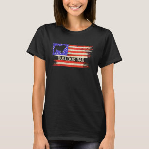 Vlag van de Verenigde Staten Engelstalige Bulldog T-shirt