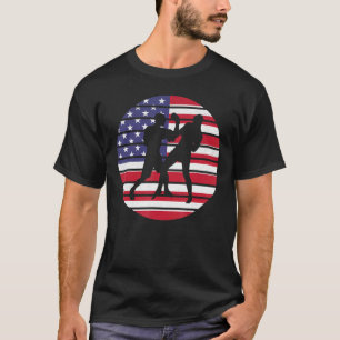 Vlag van de Verenigde Staten met een klontje van e T-shirt