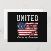 Vlag van de Verenigde Staten onder druk Briefkaart (Voorkant / Achterkant)