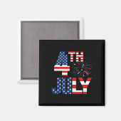 Vlag van de Verenigde Staten - Patriottische Ameri Magneet (Voorkant / Achterkant)