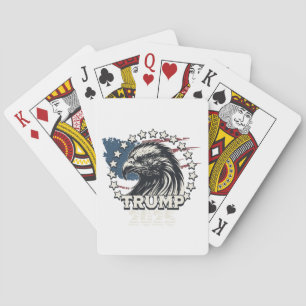 Vlag van de Verenigde Staten. President Donald Tru Pokerkaarten