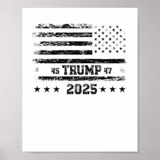 Vlag van de Verenigde Staten.president Donald Trum Poster