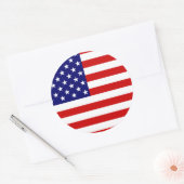 Vlag van de Verenigde Staten Ronde Sticker (Envelop)