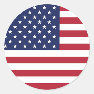 Vlag van de Verenigde Staten Ronde Sticker