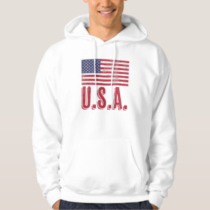 Vlag van de Verenigde Staten van Amerika "Grunge"  Hoodie